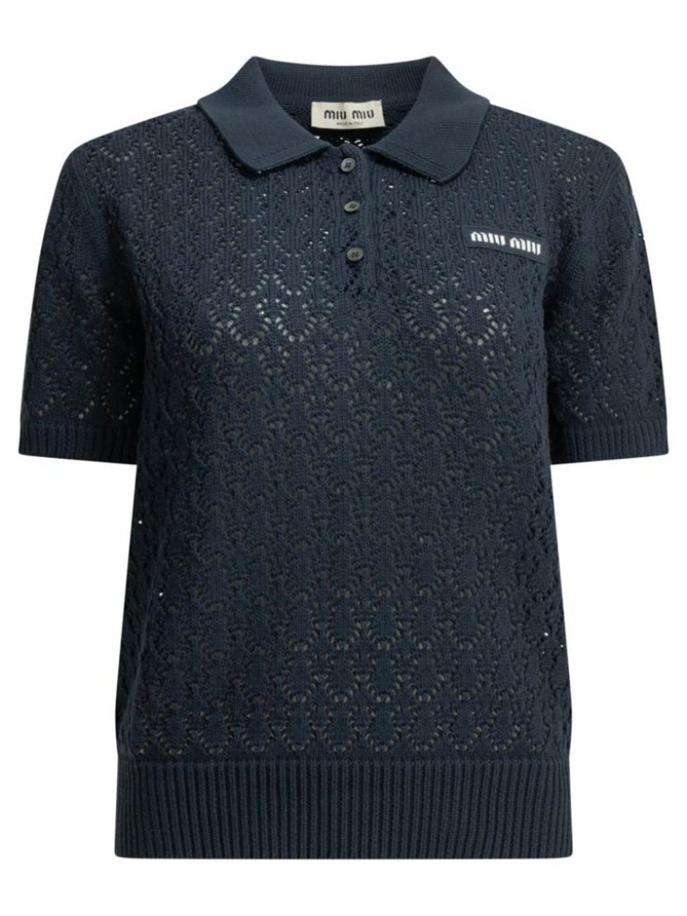 Miu Miu Polo Shirt With Buttons And Logo Tag Size 40 Women